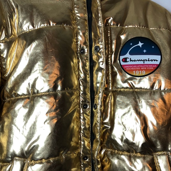 🔴SOLD🔴Champion gold NASA puffer jacket size XL - Picture 8 of 13